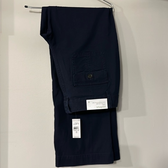 Loft Marisa Modern Navy Blue Utility carpenter trouser pants size 8 - Picture 4 of 11